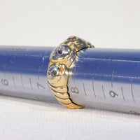 Art Nouveau 3 Stone Diamond Ring